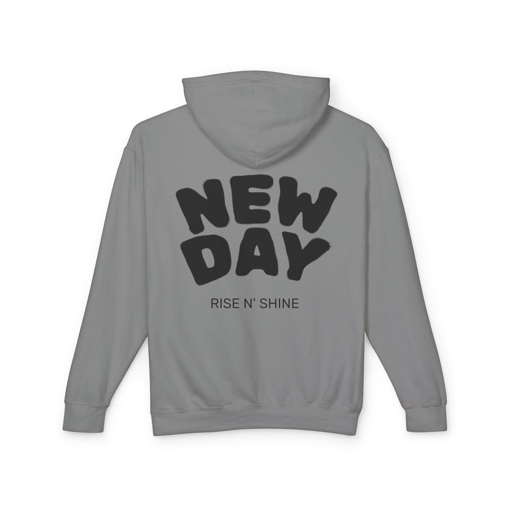 Lightweight Hooded Sweatshirt - Rise and Shine and Smile More Quote