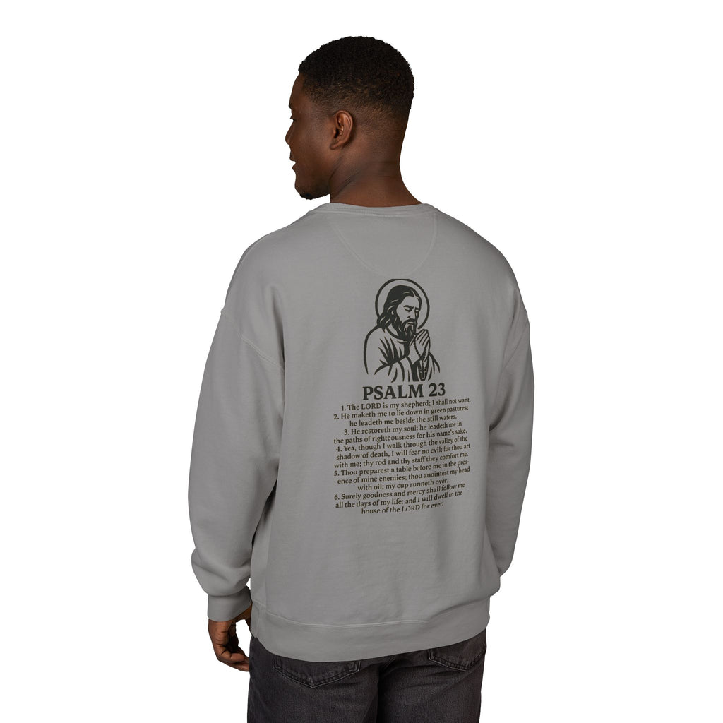 Praying to God Sweatshirt with Psalms 23 Design