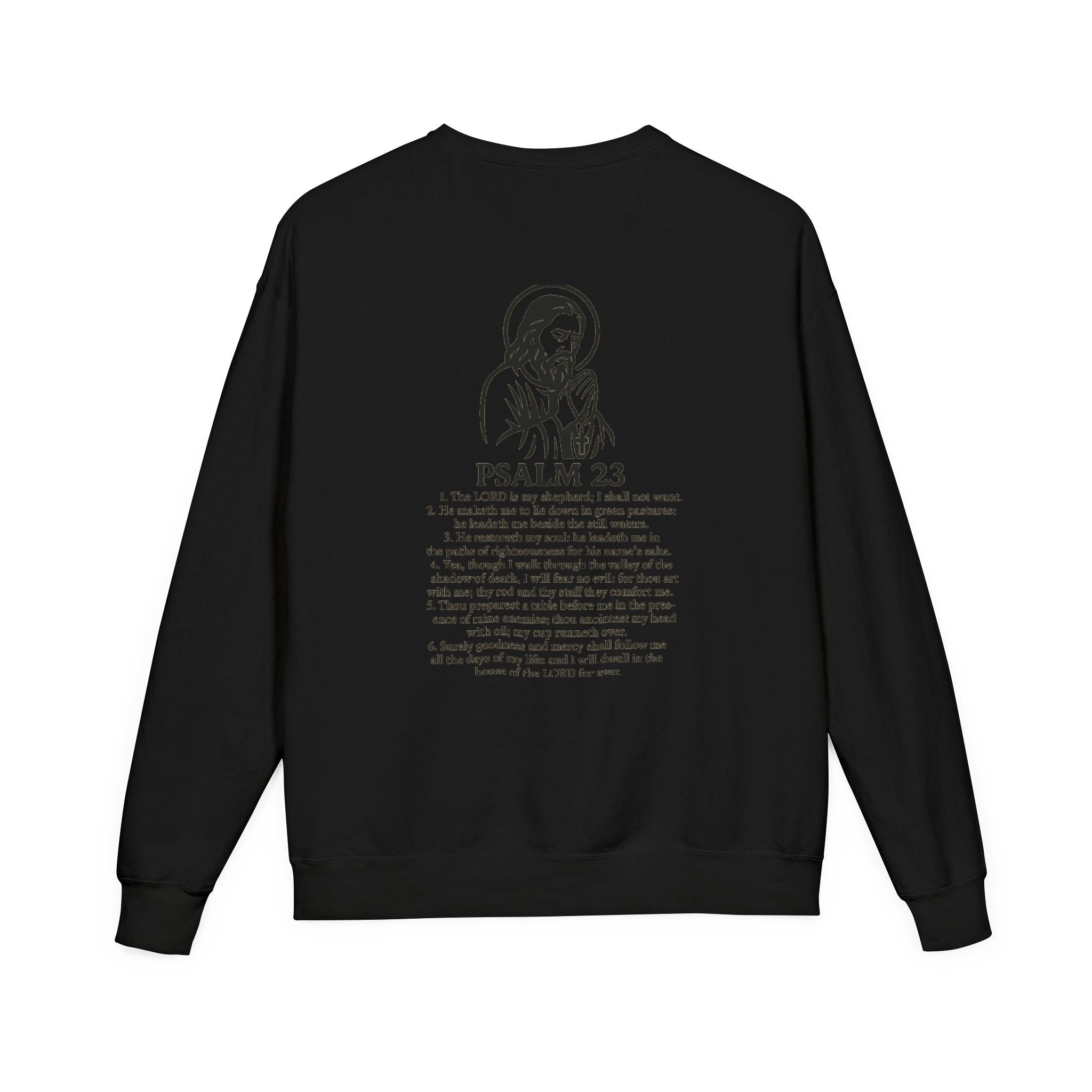 Praying to God Sweatshirt with Psalms 23 Design