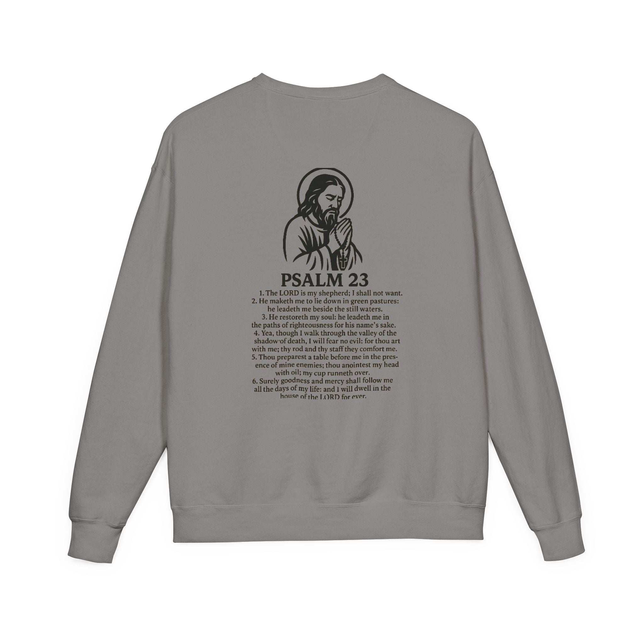 Praying to God Sweatshirt with Psalms 23 Design