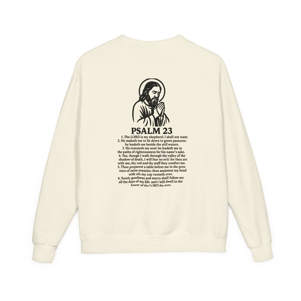 Praying to God Sweatshirt with Psalms 23 Design
