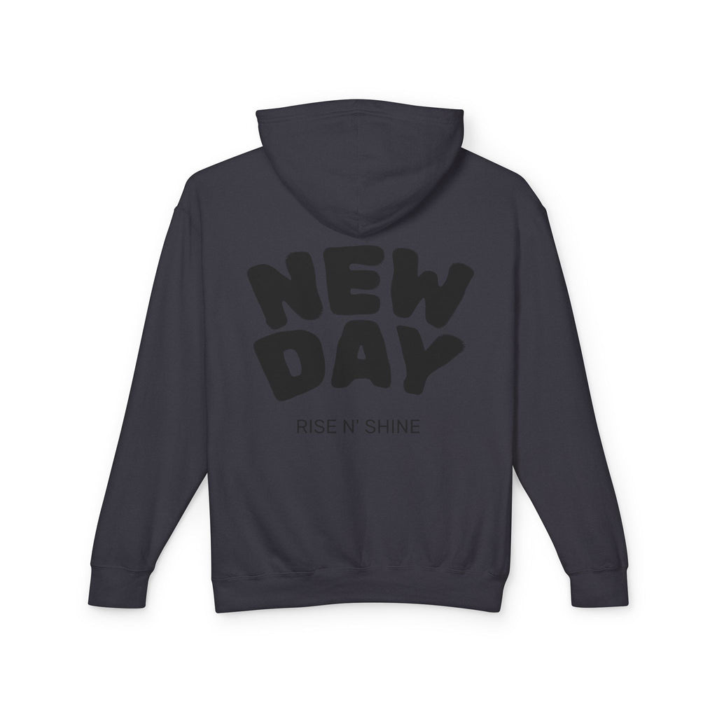 Lightweight Hooded Sweatshirt - Rise and Shine and Smile More Quote