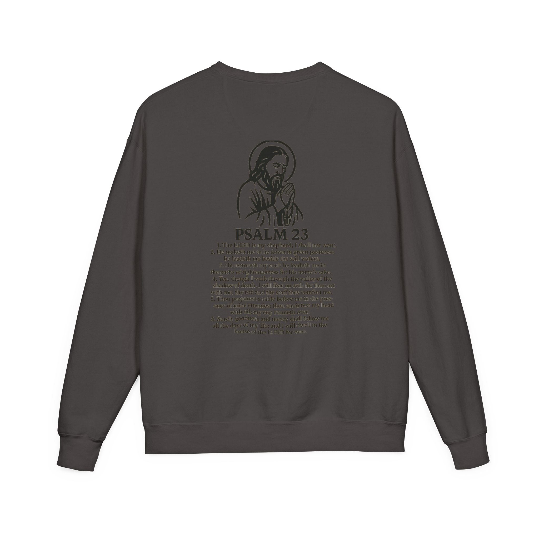 Praying to God Sweatshirt with Psalms 23 Design